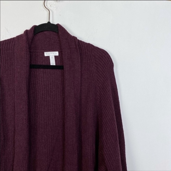 NWT Leith Dolman Sleeve Long Cardigan Burgundy XS - Picture 5 of 9